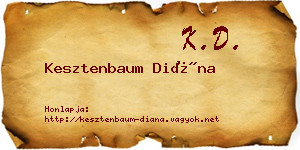 Kesztenbaum Diána névjegykártya